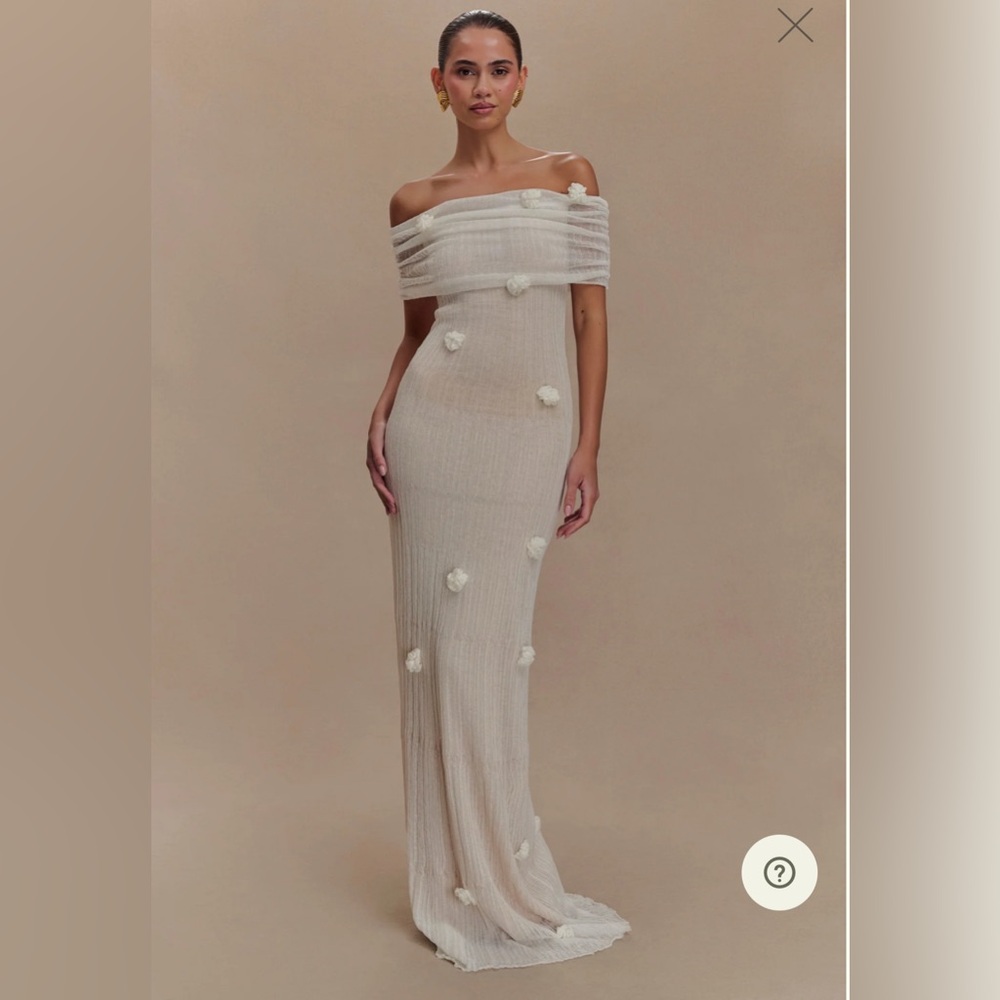 Meshki Brynn Orchid Knit Maxi Dress - Ivory